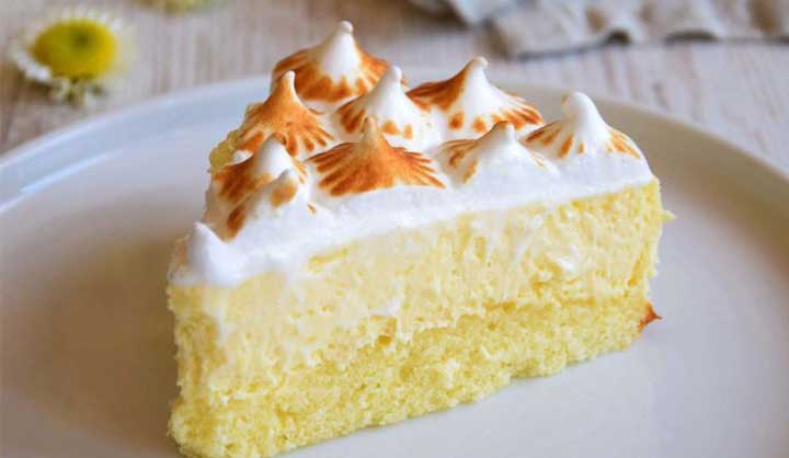 Gâteau nuage au citron meringué facile