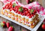 Tiramisu aux fraises et crème pâtissière sans œufs