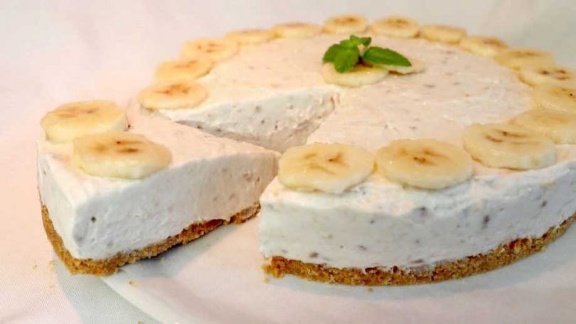 Cheesecake à la banane, Pas de cuisson délicieux en 10 minutes