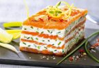 Mille-feuilles de saumon fumé au mascarpone citronné