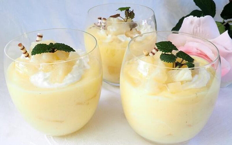 Crème d’ananas en verrines dessert léger